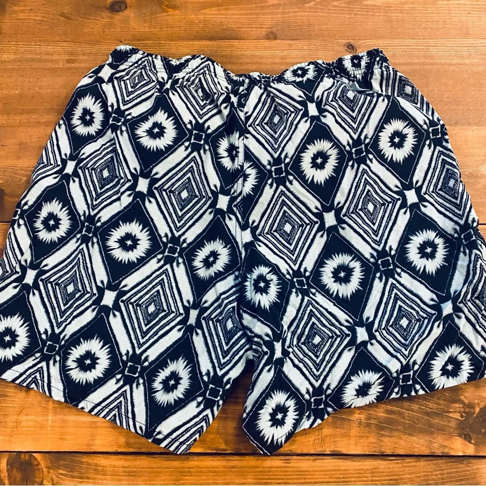 Aztec print swim trunks